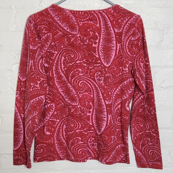 Talbots Patterned "The Talbots Tee" Top - Picture 3 of 3